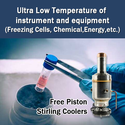 80w Stirling Cooling Free Piston Cooler -130C Supper Cooling for Cooling Applications